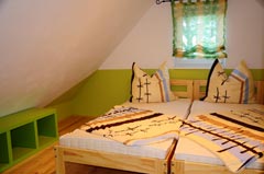 Schlafzimmer mit Doppelbett